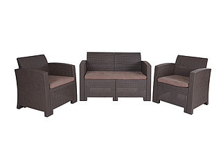 B:Rattan Диван двухместный b:rattan Arizona, венге (2-х местная подушка)