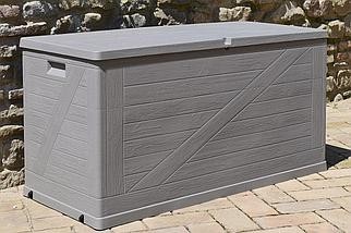 Toomax, Италия Сундук Toomax WoodLine, 420 л Светло-серый
