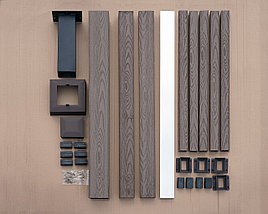 Holzhof, Чехия-Россия Ограждение ДПК holzhof woodstyle секция 1 м.п.