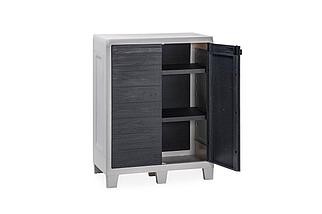Toomax, Италия Уличная тумба TOOMAX 2х дверная глубокая WOODYS XL (2 полки), антрацит