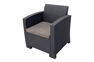 B:Rattan Кресло (2шт.) b:rattan Arizona, антрацит (2 подушки)