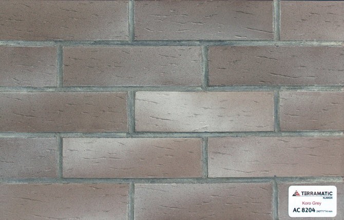 Плитка клинкерная лицевая Koro Grey AC 8204
