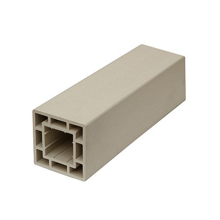 Опорный Столб заборный ДПК CM Railing 120х120х3000 мм, цвет WHITE WOOD (Белое дерево)