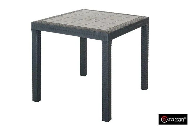 Bica, Италия Стол B:rattan Dallas 800*800мм, коричневый