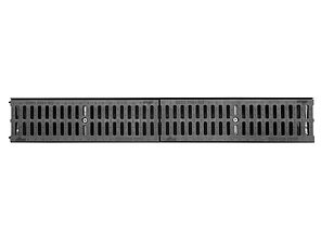 Лоток Ecoteck MEDIUM 100.125 h145 с решеткой пластиковой, кл. С250 (металлик)