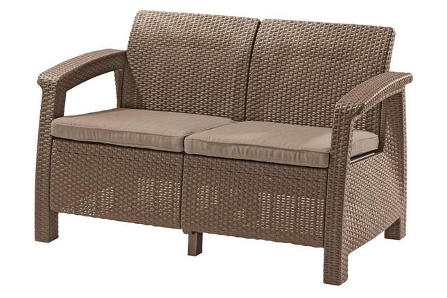 Keter, Россия Комплект мебели Corfu Love Seat (2х мест.диван), капучино