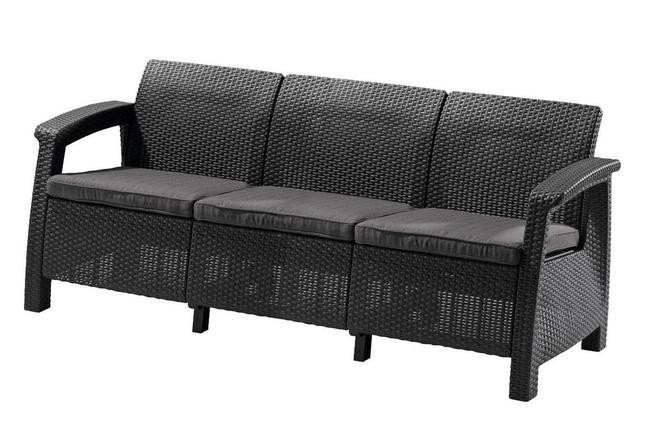 Keter, Россия Комплект мебели Corfu Russia Love Seat Max (3х мест.диван), графит