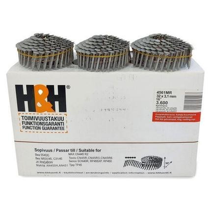 Кровельные гвозди H&amp;H 3.1x32 Ring HDG 3600 шт.